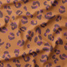 Printed Waterproof Fabric FAUVE Brown / Violet